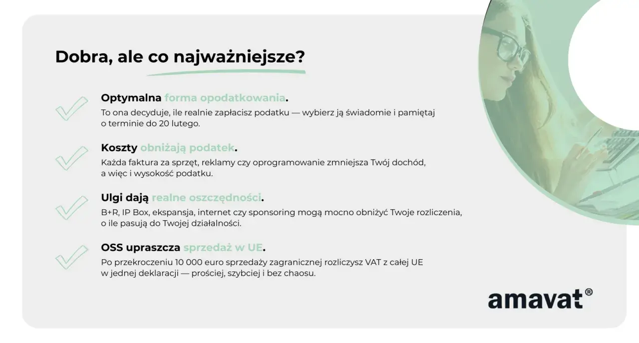 Optymalna forma opodatkowania, koszty obniżające podatek i ulgi to klucz do oszczędności. Pamiętaj o terminie rozliczenia podatku dochodowego 2025.