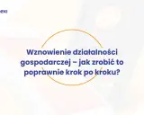 Wznowienie działalności gospodarczej – jak zrobić to poprawnie krok po kroku? Grafika przedstawia terminal płatniczy i logo Nexi.